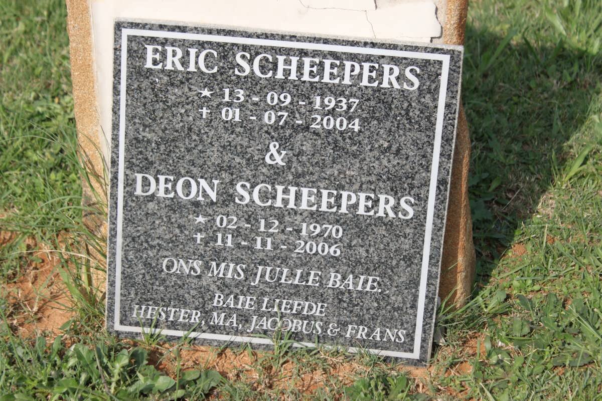 SCHEEPERS Eric 1937-2004 :: SCHEEPERS Deon 1970-2006
