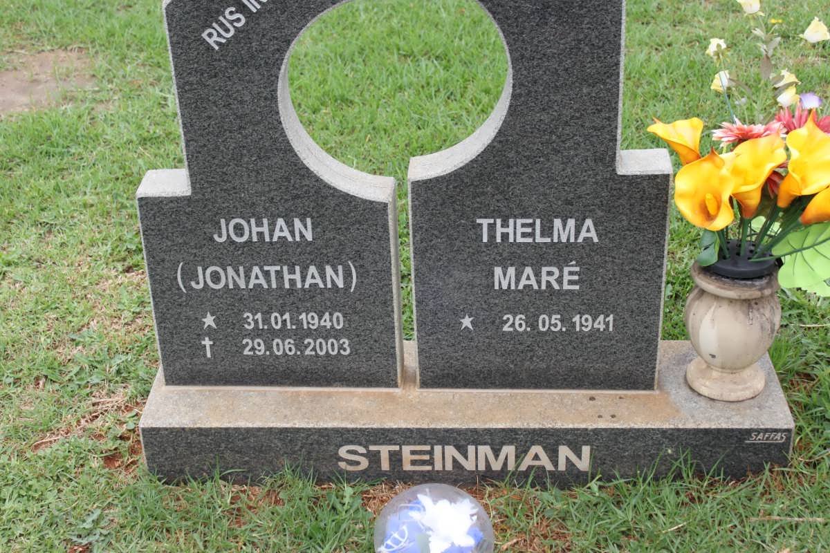 STEINMAN Jonathan 1940-2003 &amp; Thelma Maré 1941-
