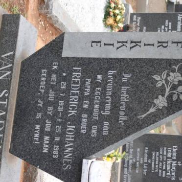 STADEN Frederick Johannes, van 1931-1983