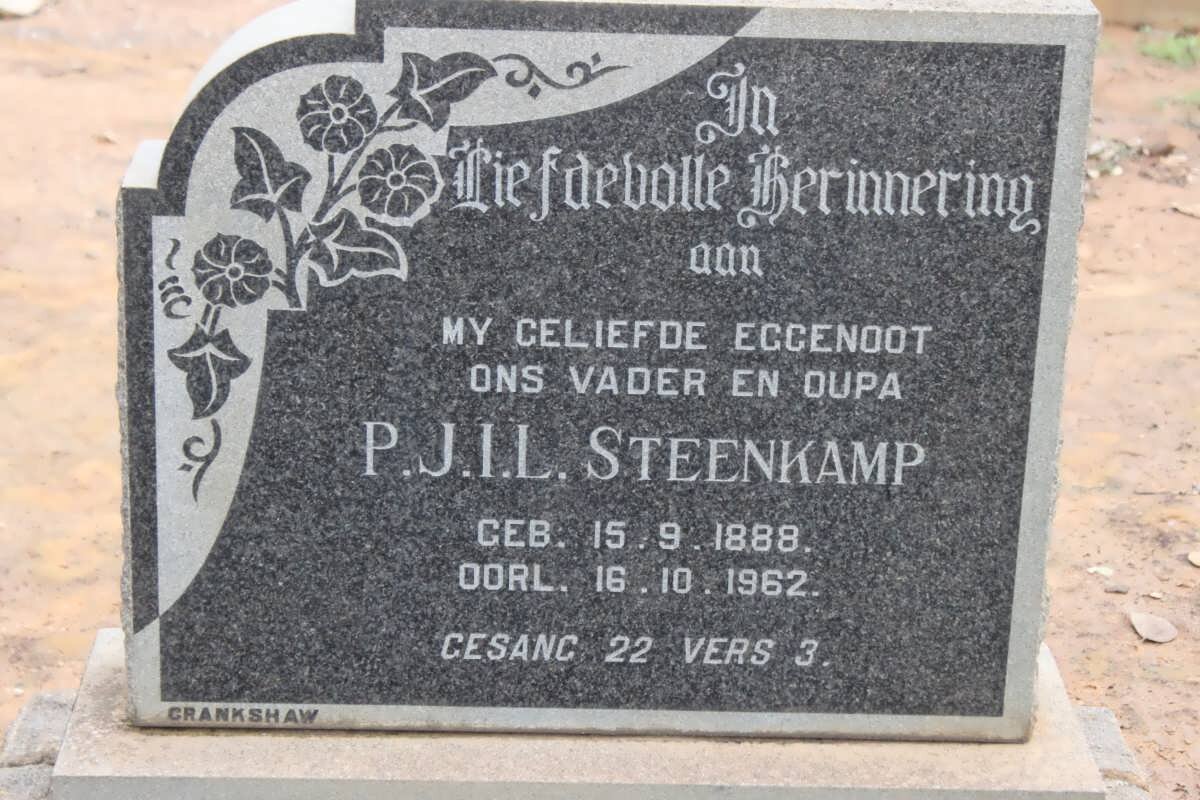 STEENKAMP P.J.I.L. 1888-1962