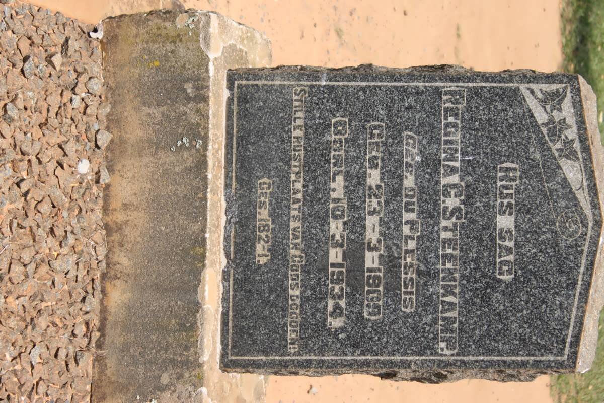 STEENKAMP Regina C. nee DU PLESSIS 1909-1934