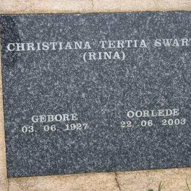 SWART Christiana Tertia 1927-2003