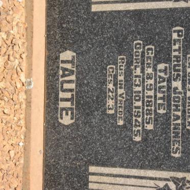 TAUTE Petrus Johannes 1885-1945