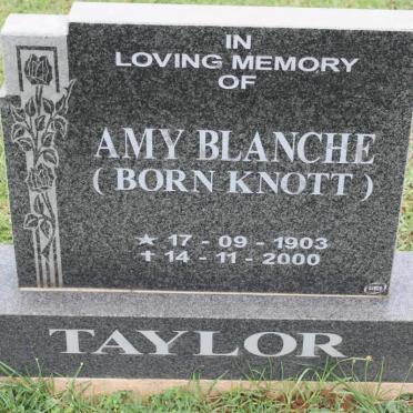 TAYLOR Amy Blanche nee KNOTT 1903-2000