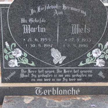 TERBLANCHE Miets 1933-1996 :: TERBLANCHE Martin 1955-1987