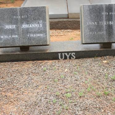UYS Jurie Johannes 1919-1970 &amp; Anna Elizabeth 1924-2000