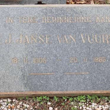 VUUREN R.J., Janse van 1905-1985