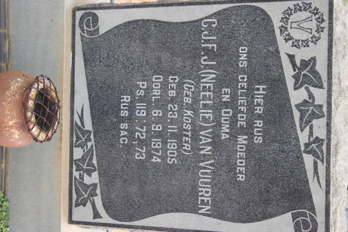 VUUREN C.J.F.J., van nee KOSTER 1905- 1974