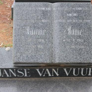 VUUREN Jannie, Janse van 1916-1987 &amp; Janie 1919-1998