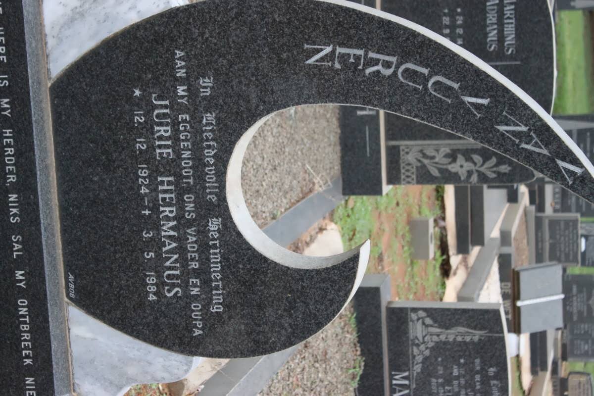 VUUREN Jurie Hermanus, van 1924-1984