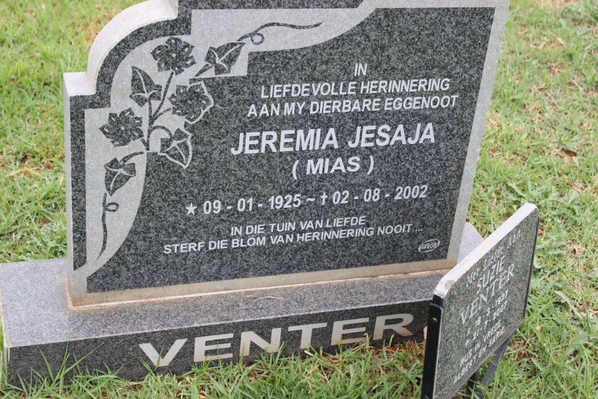 VENTER Jeremia Jesaja 1925-2002