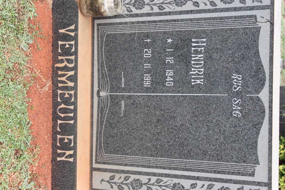 VERMEULEN Hendrik 1940-1991