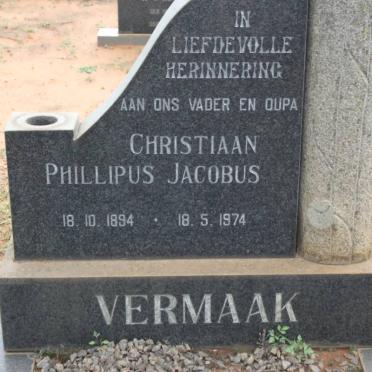 VERMAAK Christiaan Phillipus Jacobus 1894-1974