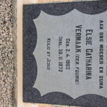 VERMAAK Elsie Catharina nee FOURIE 1903-1972