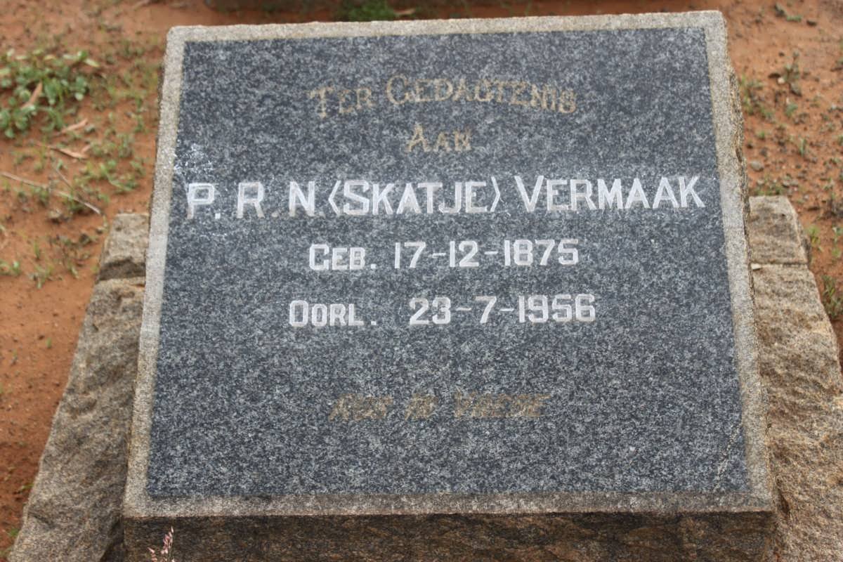 VERMAAK P.R.N. 1875-1956