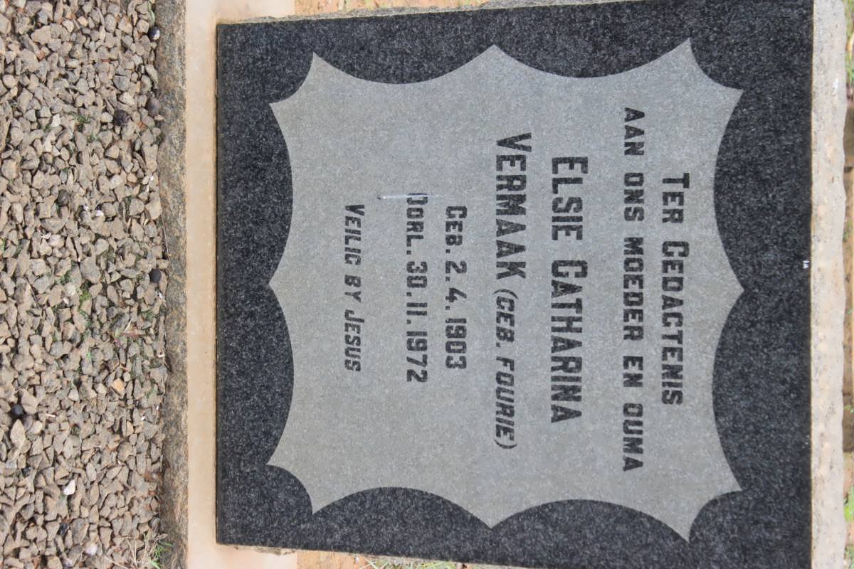 VERMAAK Elsie Catharina nee FOURIE 1903-1972
