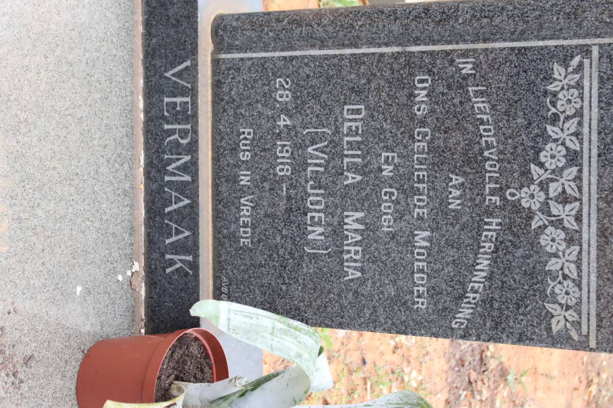 VERMAAK Delila Maria nee VILJOEN 1918-