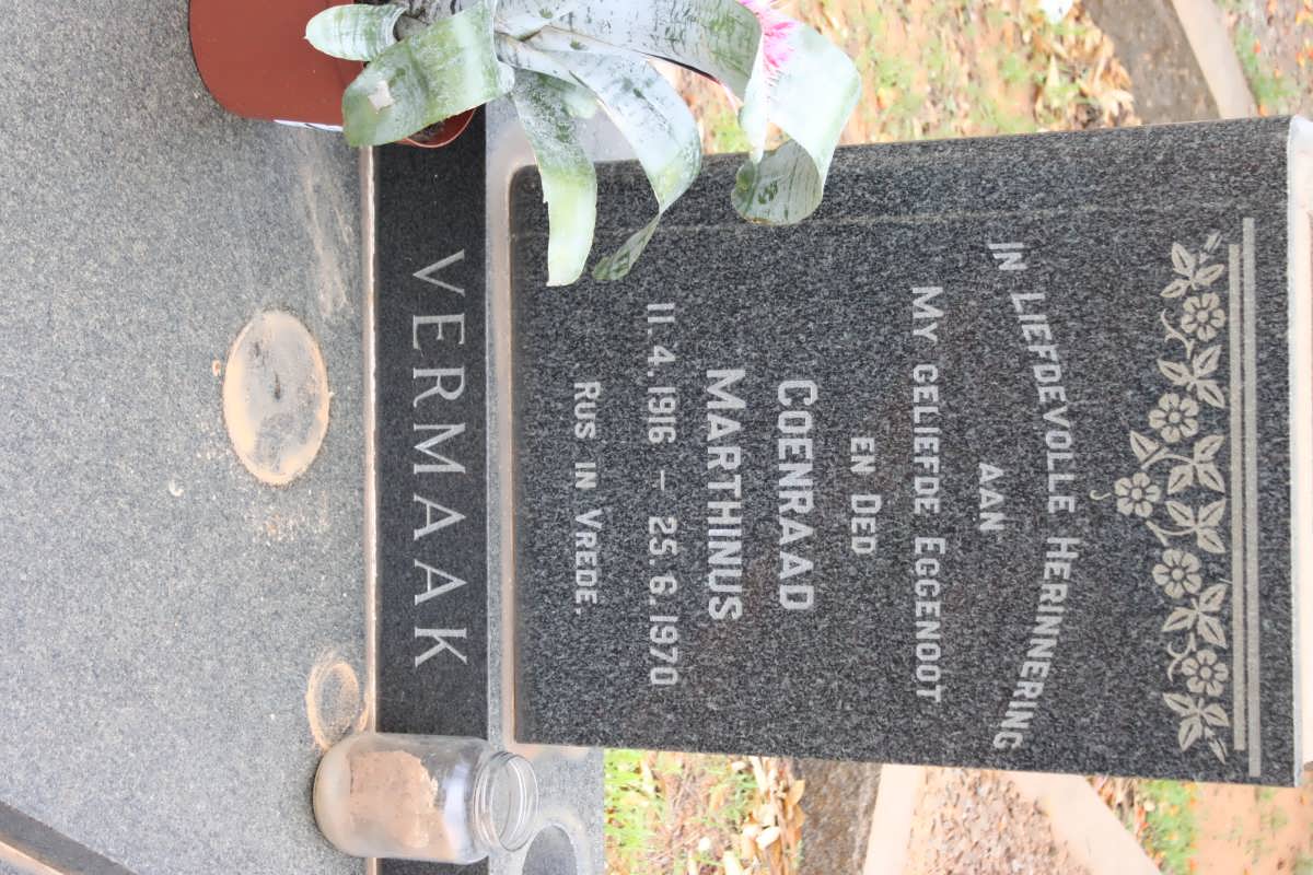 VERMAAK Coenraad Marthinus 1916-1970