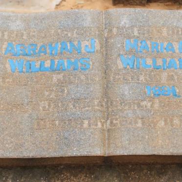 WILLIAMS Abraham J. 1878-1944 &amp; Maria M. 1881-1938