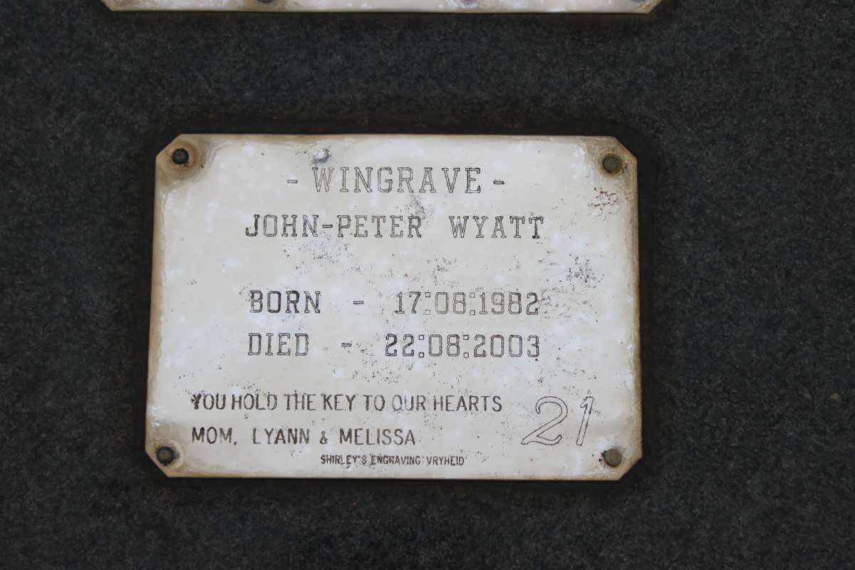 WINGRAVE John-Peter Wyatt 1982-2003