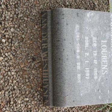 WESTHUYSEN Carolina Petronella Lourens, van der 1906-1987