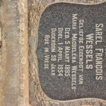 WESSELS Sarel Francois 1895-1954