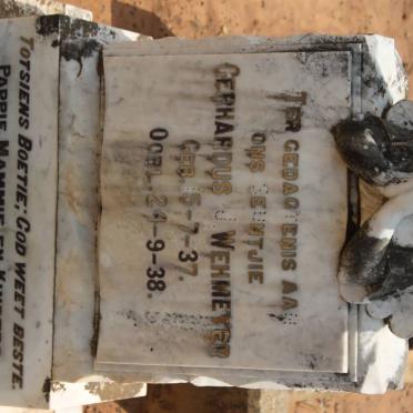 WEHMEYER Gerhardus J. 1937-1938