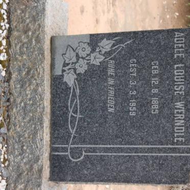 WERNDLE Adele Louise 1885-1959