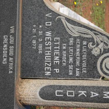 WESTHUIZEN Ettiene P., v.d. 1956-1977