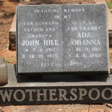 WOTHERSPOON John Hill 1911-1975 &amp; Ada Johanna 1911-1992
