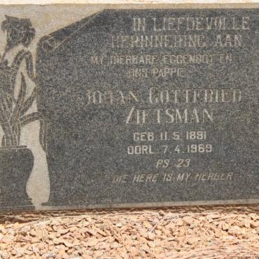ZIETSMAN Johan Gottfried 1891-1969
