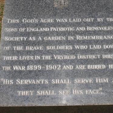2. Garden of Remembrance - War 1899-1902