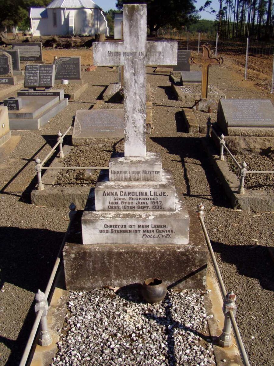 LILJE Anna Carolina nee BECKROGE 1847-1935