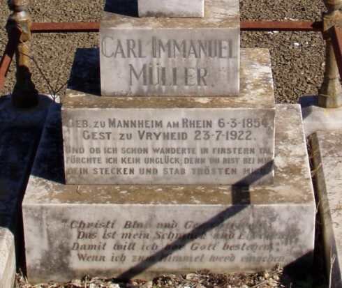 MULLER Carl Immanuel 1854-1922