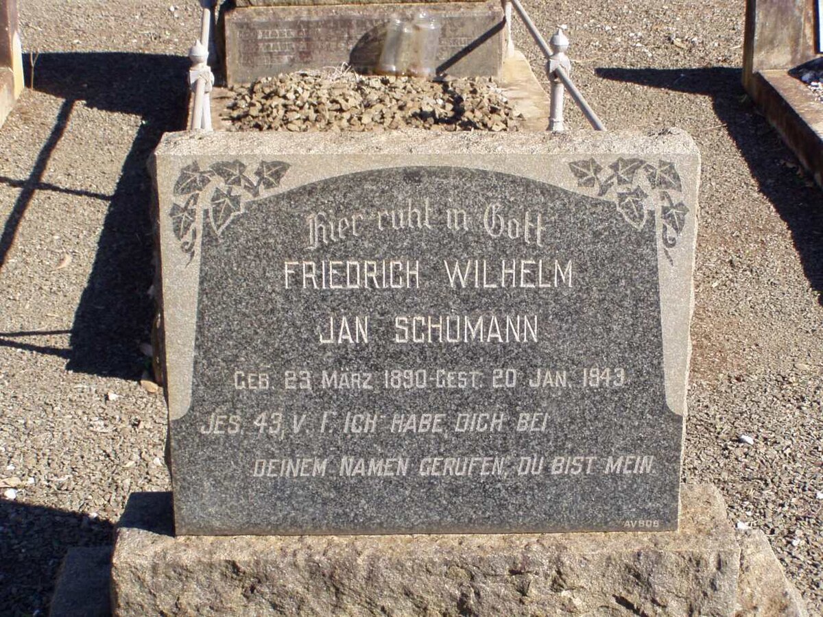 SCHUMANN Friedrich Wilhelm Jan 1890-1943