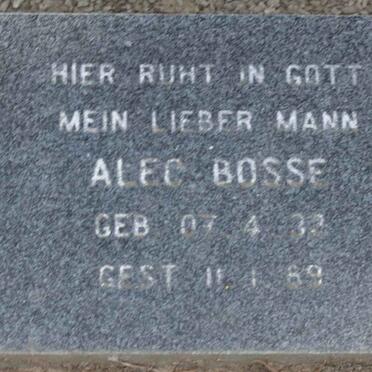 BOSSE Alec 1932-1989