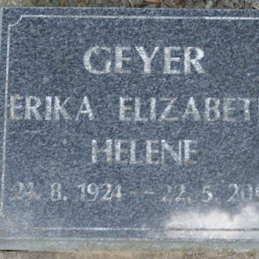 GEYER Erika Elizabeth Helene 1924-2001