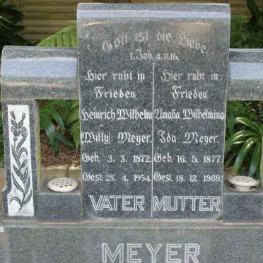 MEYER Heinrich Wilhelm 1872-1954 &amp; Amalia Wilhelmina Ida 1877-1969