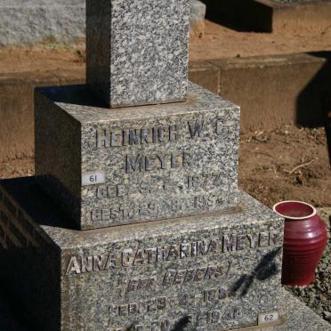 MEYER Heinrich W.C. 1977-195? &amp; Anna Catharina GEBERS 1882-1948 