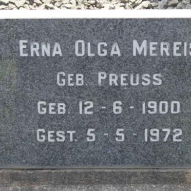 MEREIS Erna Olga nee PREUSS 1900-1972