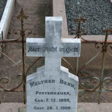 PFOTENHAUER Walter Bern 1899-1900