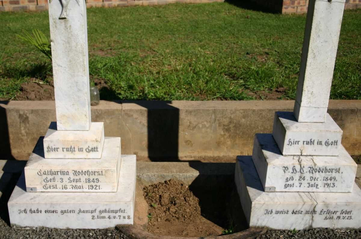 RODEHORST P.H.J. 1849-1913 &amp; Catharina 1849-1921