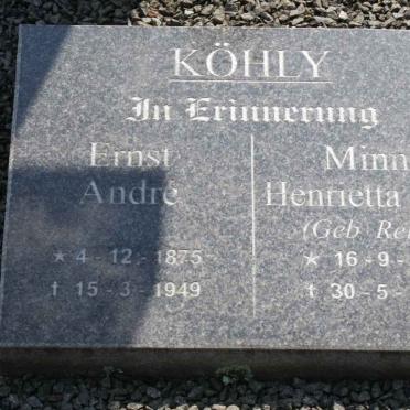 REICHE Fritz 1857-1938 :: KÖHLY Ernst André 1878-1949 &amp; Minna Henrietta Clara REICHE 1888-1977