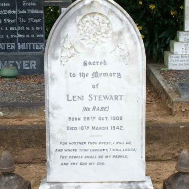 STEWART Leni nee RABE 1908-1942