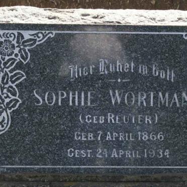 WORTMANN Sophie nee REUTER 1866-1934