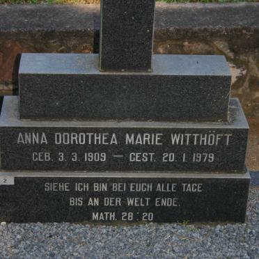 WITTHÖFT Anna Dorothea Marie 1909-1979