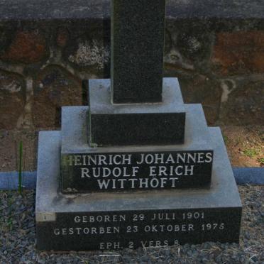 WITTHÖFT Heinrich Johannes Rudolf Erich 1901-1975
