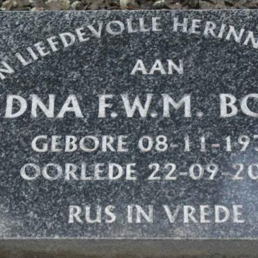 WITTHÖFT Bertha nee OELLERMAN 1903-1943 :: BOSSE Edna F.W.M. 1932-2002