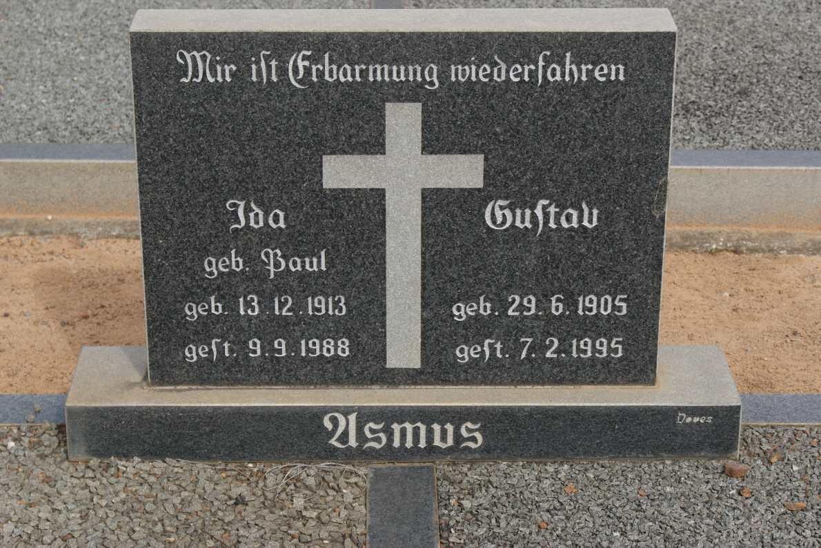 ASMUS Gustav 1905-1995 &amp; Ida PAUL 1913-1988