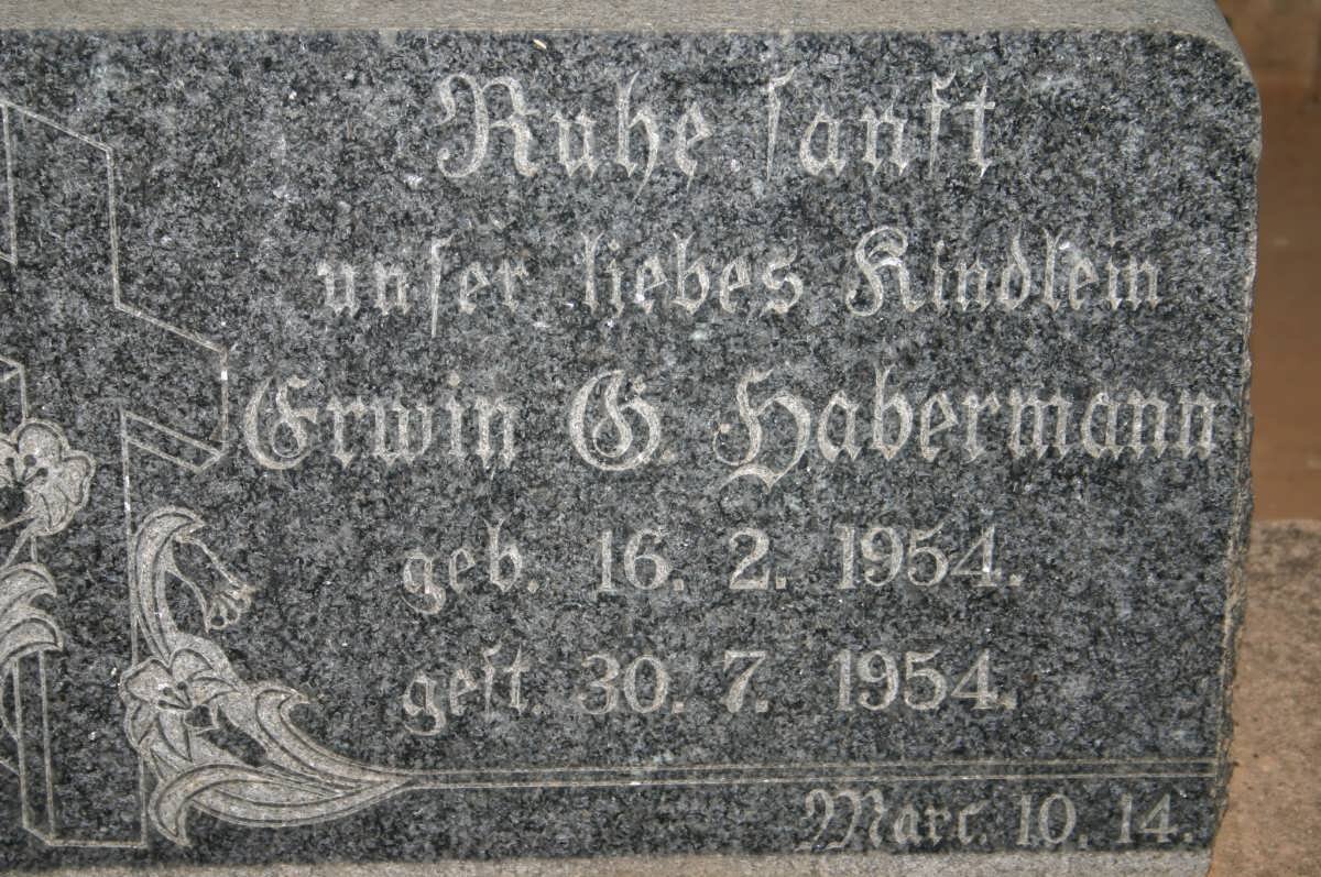 HABERMANN Erwin G. 1954-1954